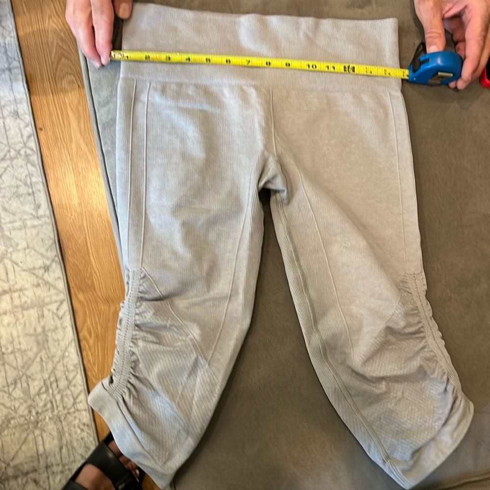 Cropped athletic workout pants.